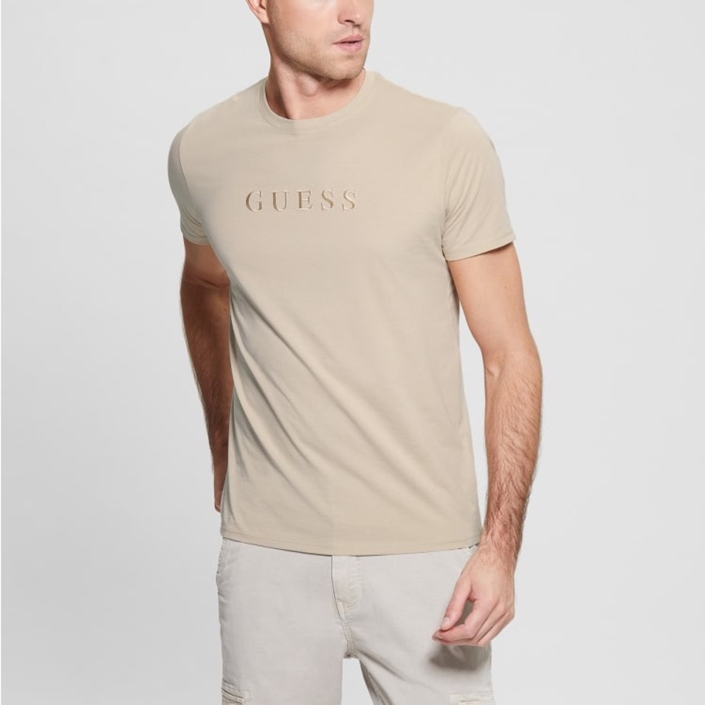 GUESS Men's Tan T-Shirt